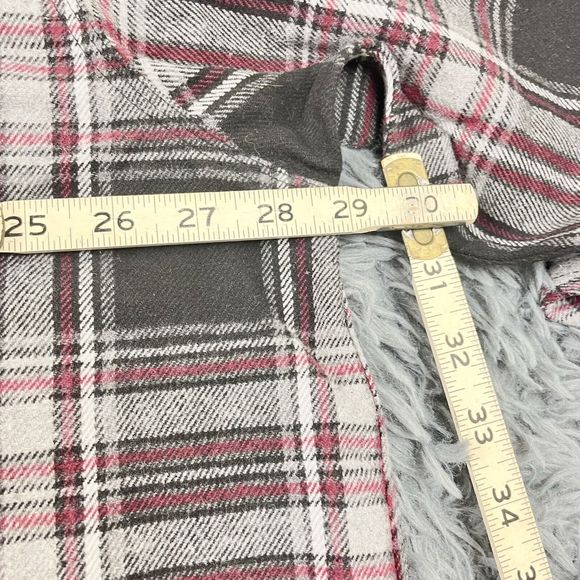 Men’s Extra Heavy Pearl Snap Plaid Flannel Outdoor Shacket Black Red Gry 2XL NWT - Picture 8 of 8